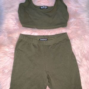 Fashion nova biker short set